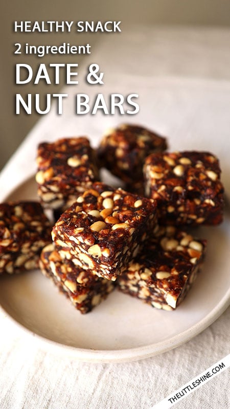 HEALTH SNAKING - 2 ingredient DATE AND NUT BARS