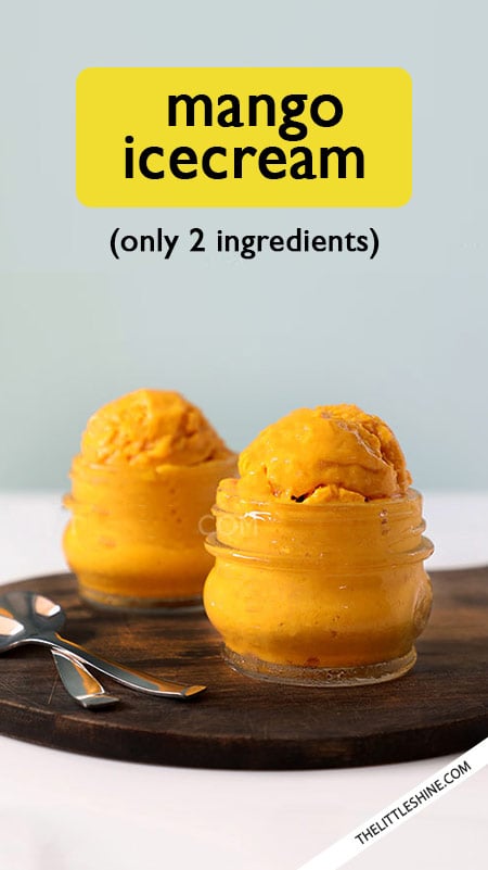 2 ingredient healthy MANGO icecream recipe