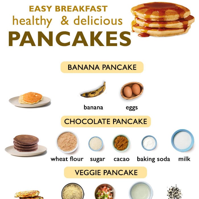 Healthy Breakfast - 6 easy-to-make healthy and delicious PANCAKE RECIPES