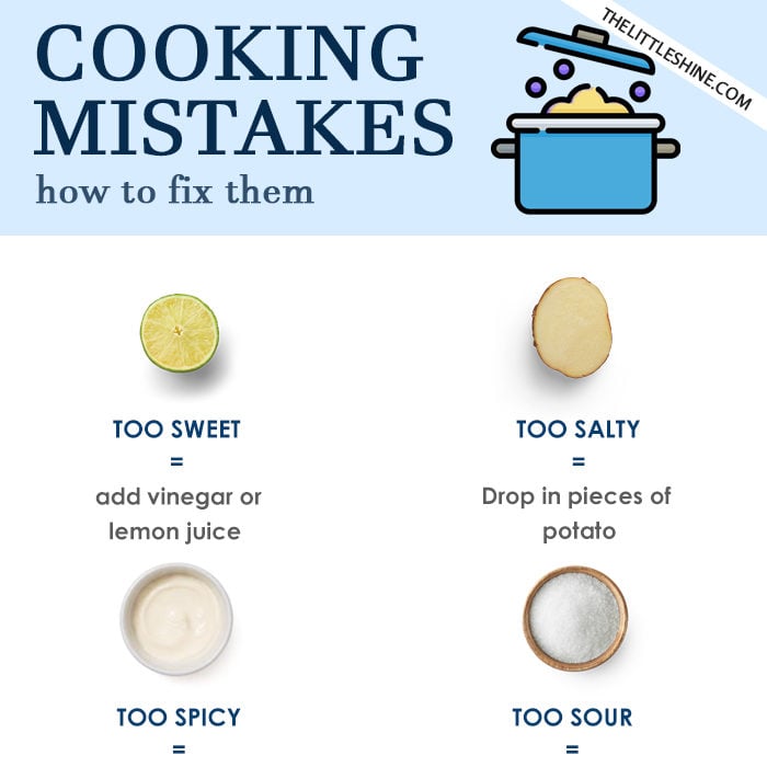  Common Cooking Mistakes and how to fix them