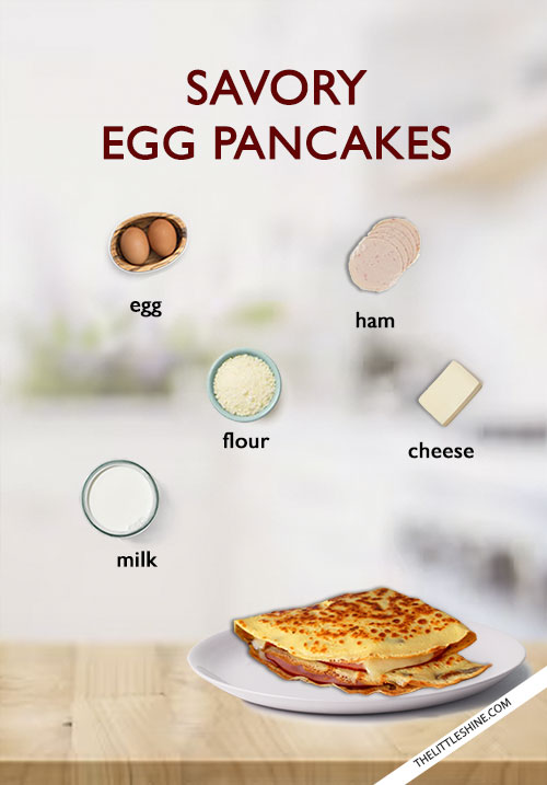 Savory  Egg Pancakes - Delicious protein rich pancakes. 