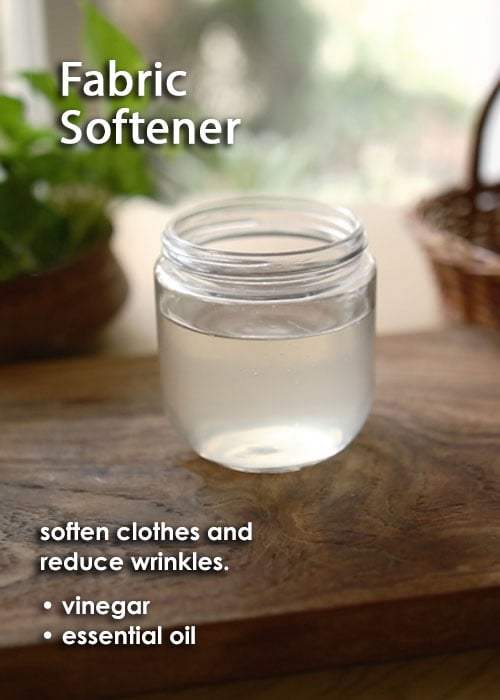 2. Vinegar-Conditioner Fabric Softener - effective way to soften clothes and reduce wrinkles. 