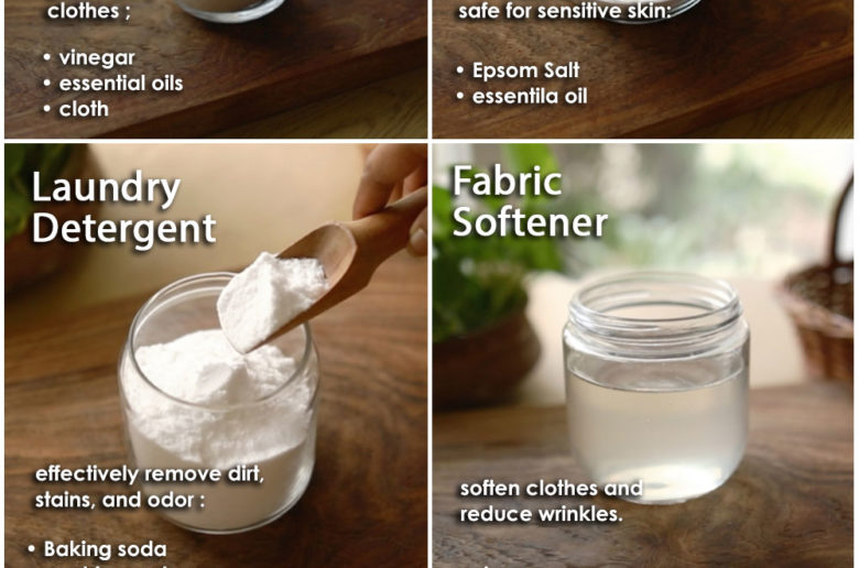 Make Natural Laundry Products at home to remove dirt, stains, and odor effectively