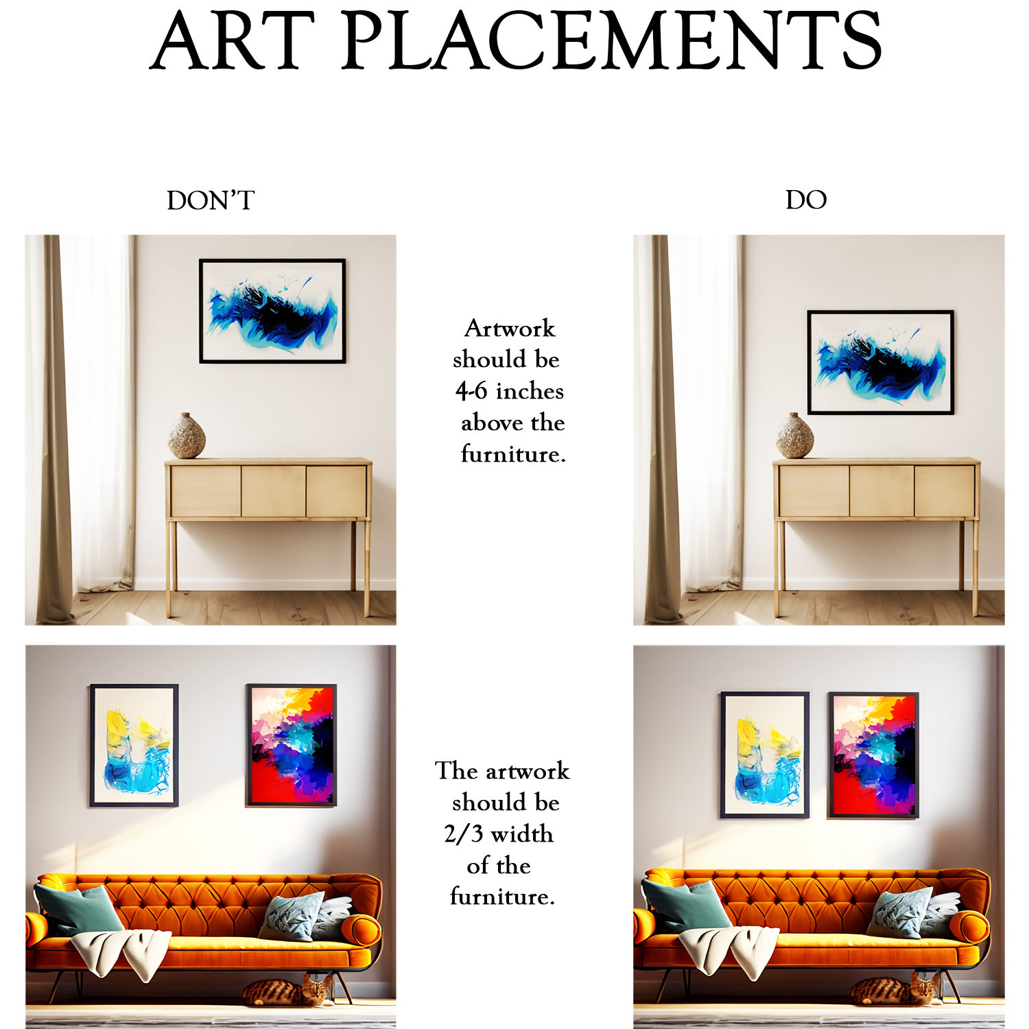 Simple Rules for Art Placements