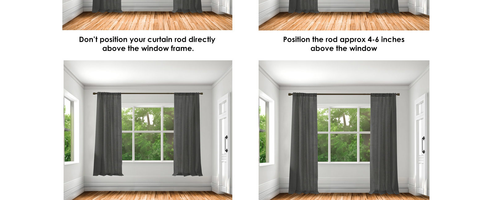DO'S AND DON'TS OF how to hang curtains