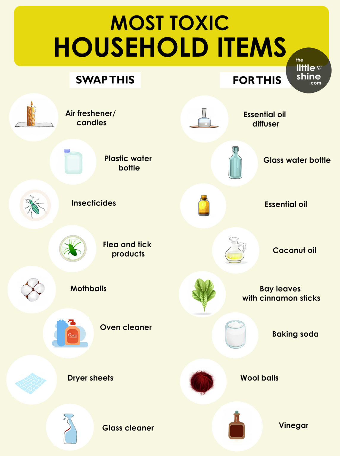 Most Toxic Household Items and their Alternatives - The Little Shine