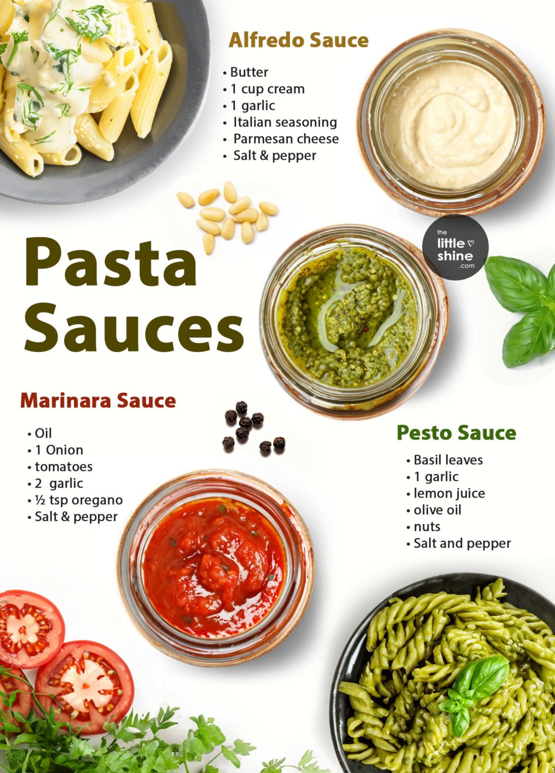 6 Types of Pasta Sauces One Needs to Know About - The Little Shine