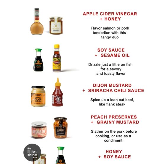 10 Types of Marinades using only 2 ingredients