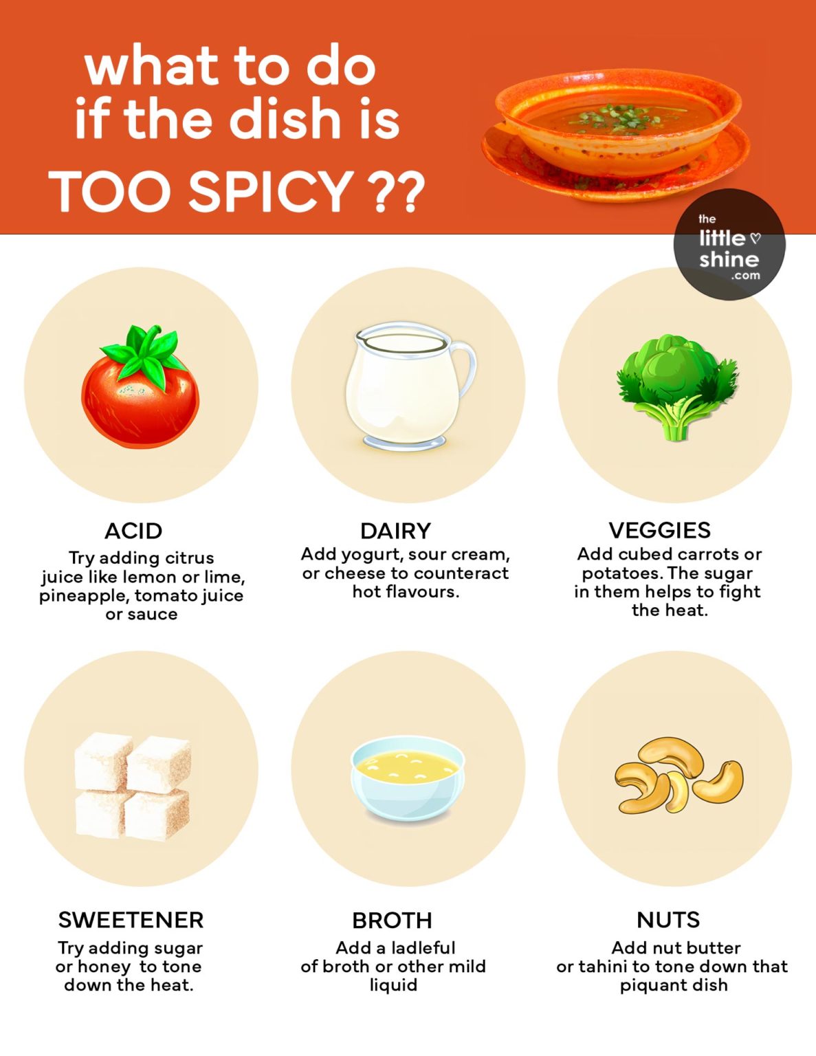 What Do You Do If Your Food Is Too Spicy? - The Little Shine