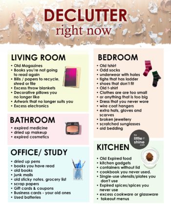 Ways to Declutter Your House the Right Way - The Little Shine