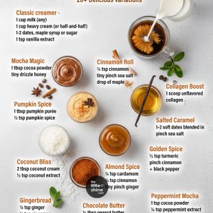 Homemade Flavoured Coffee Creamer with 20 different flavors