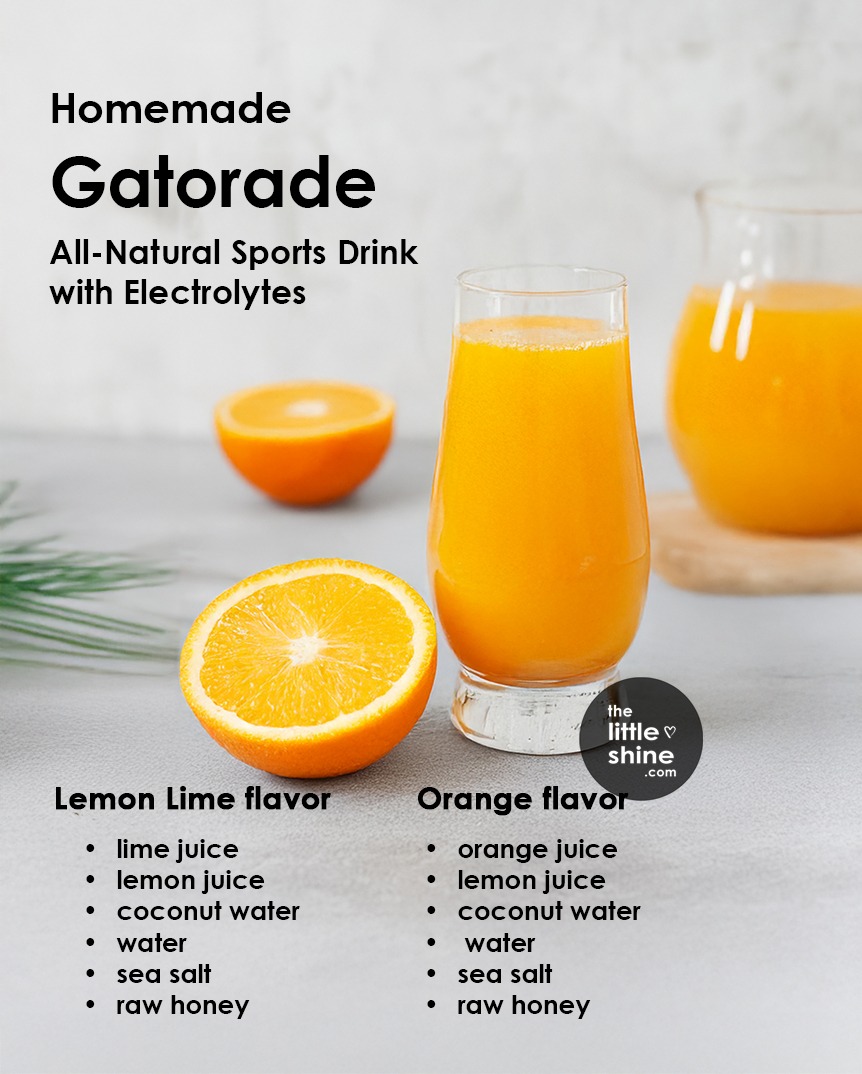 HOMEMADE GATORADE - All-Natural Sports Drink with Electrolytes