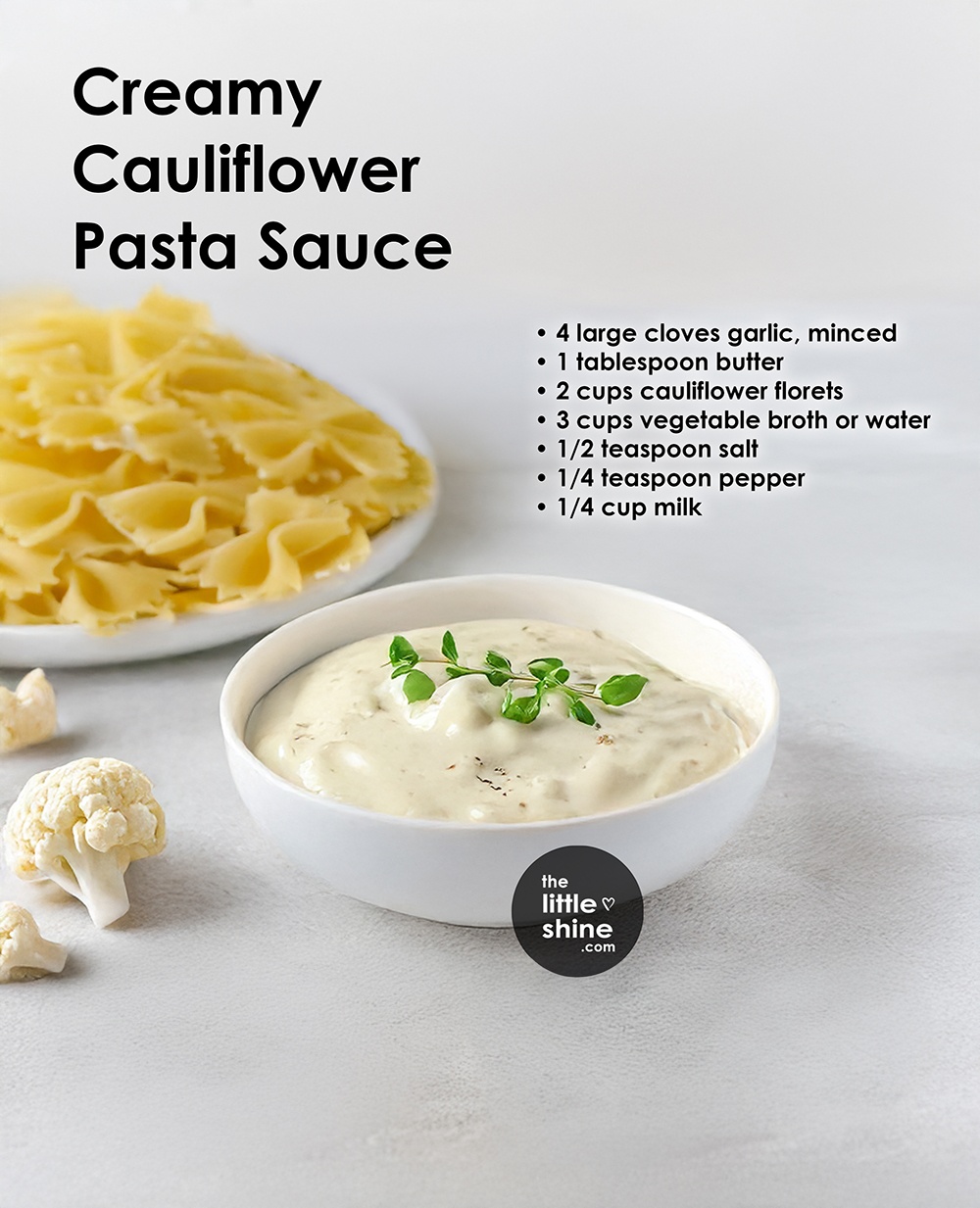 . Vegan Cauliflower Alfredo Sauce