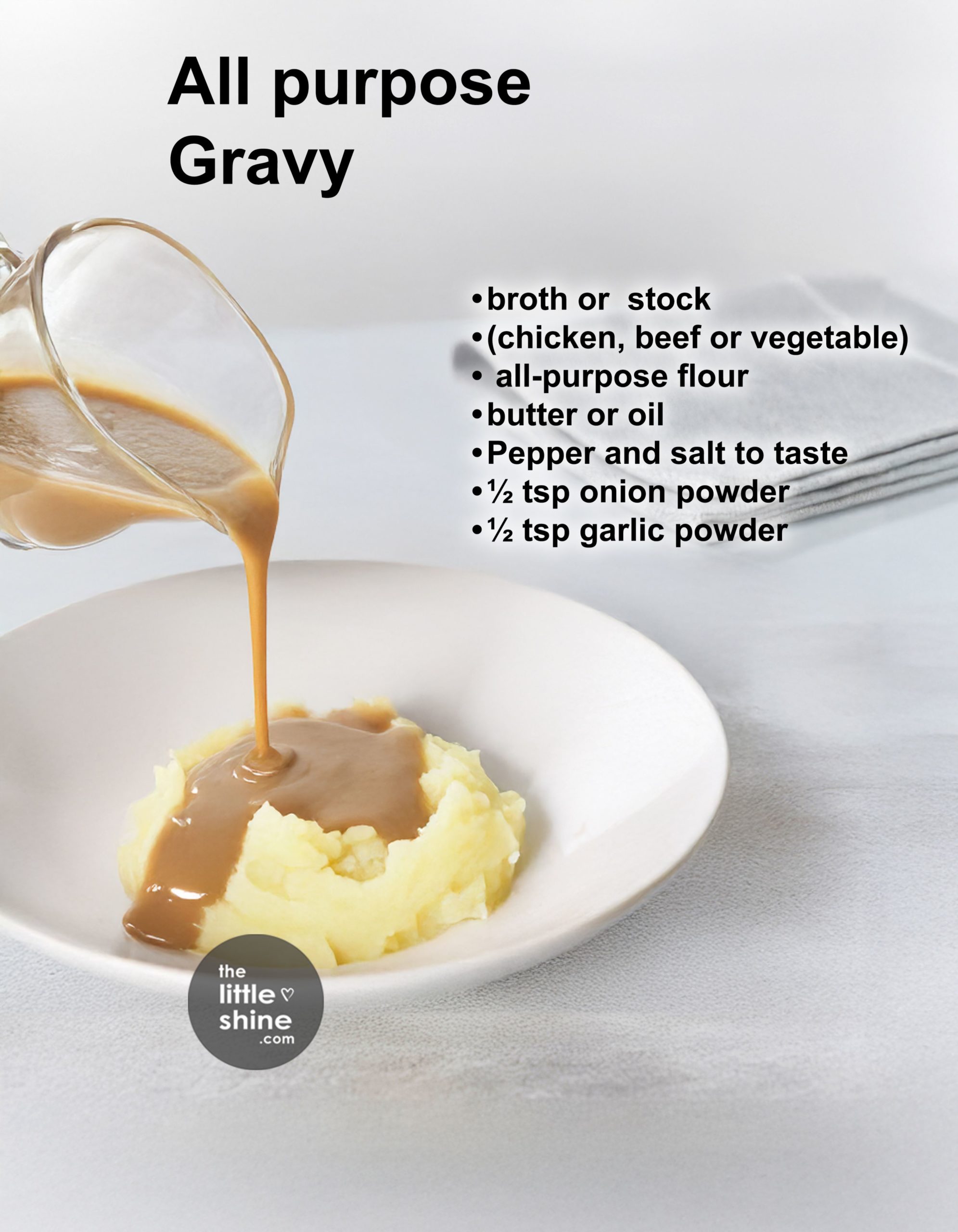 1. Simple All-Purpose Gravy Recipe