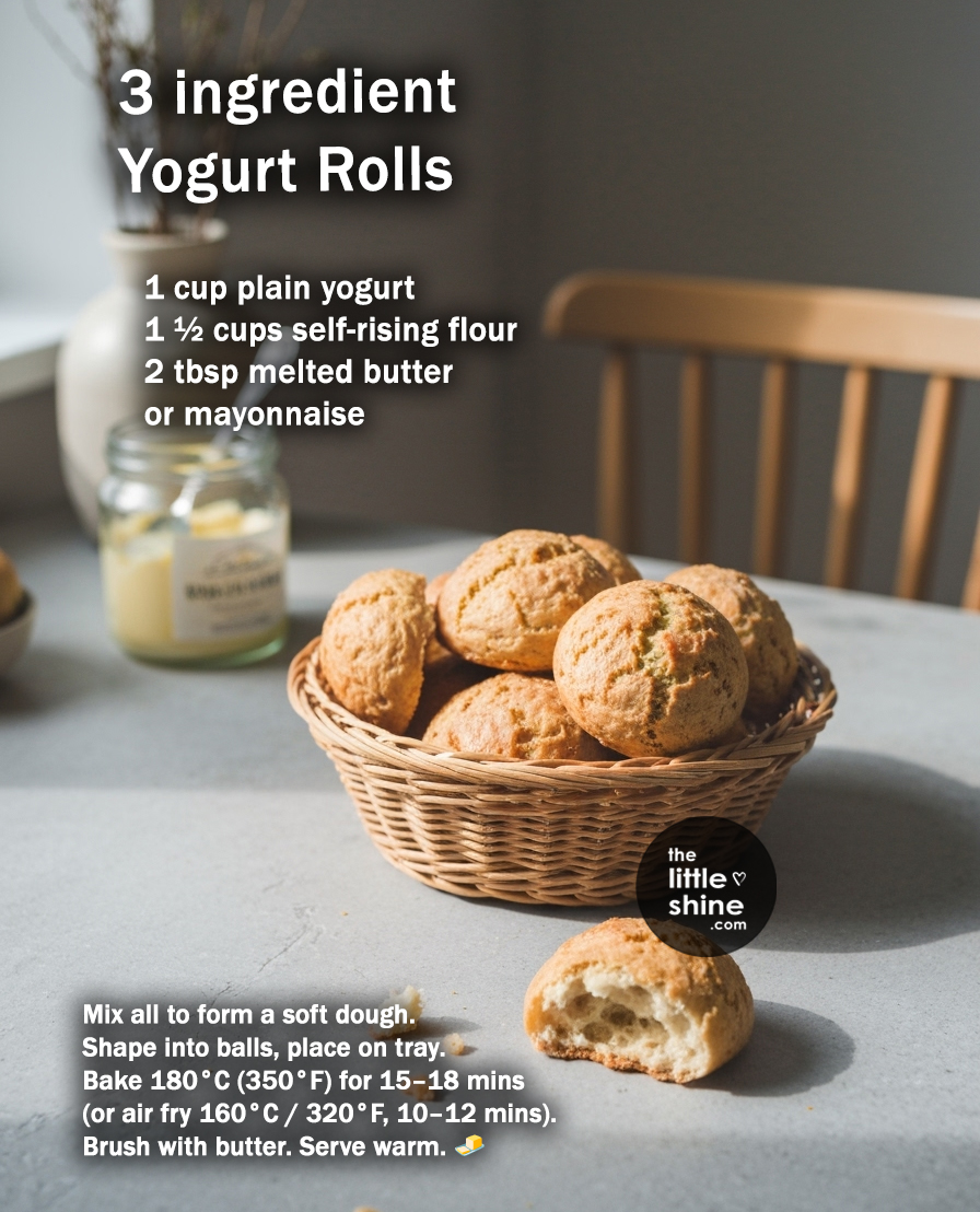 🥐 3-Ingredient Shortcut Yogurt Rolls