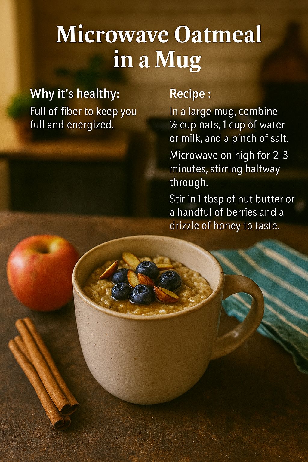 Microwave Oatmeal in a Mug