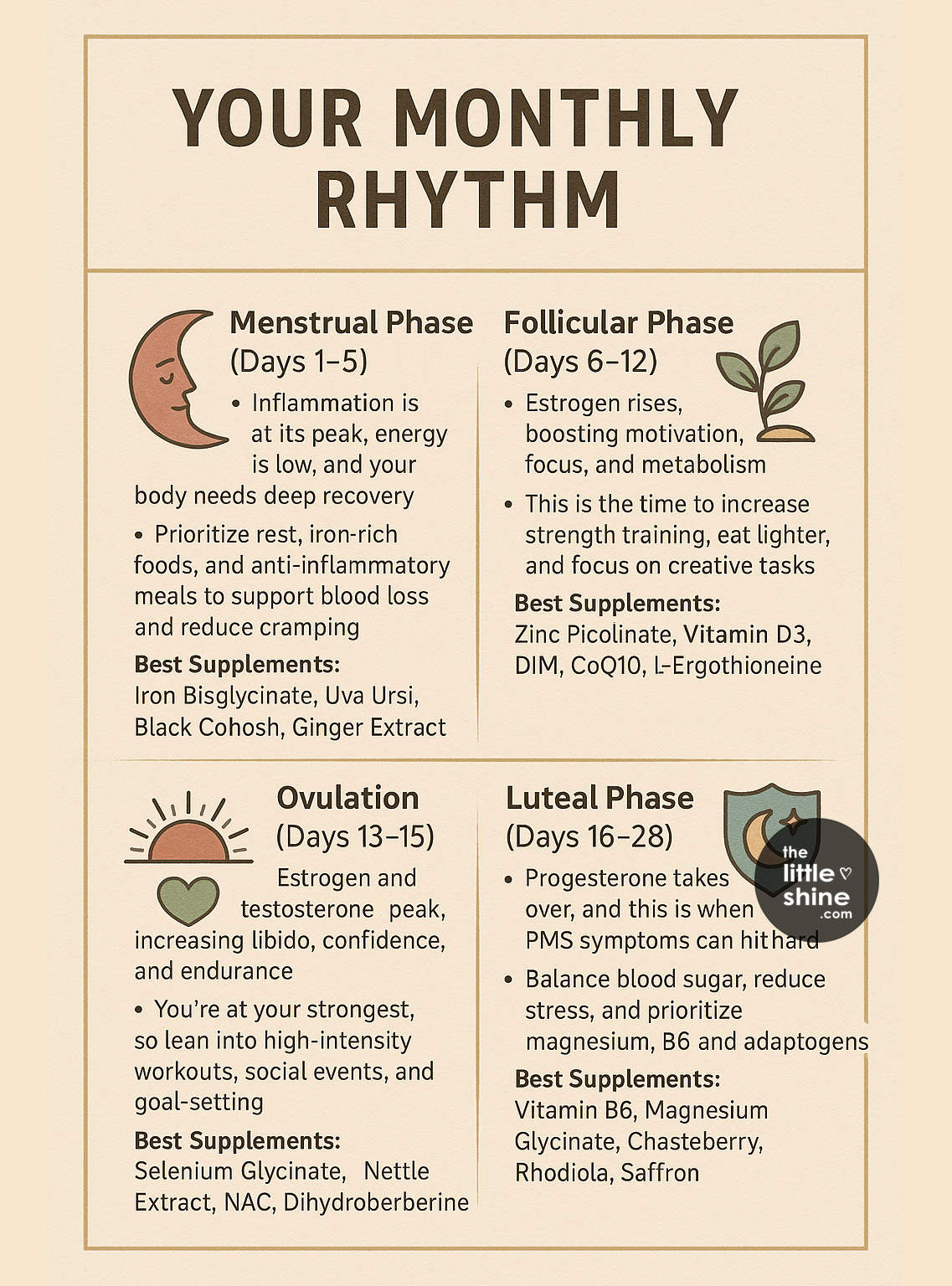 Your Body's Monthly Blueprint: Optimizing Health Through the Four Phases of Your Cycle