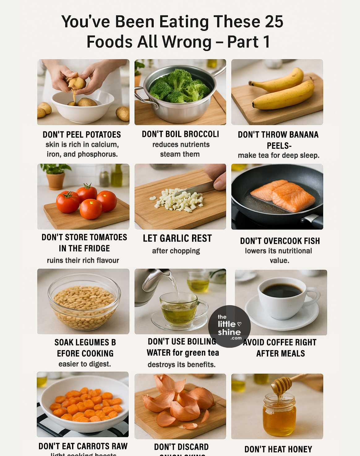 25 Common Food Mistakes and How to Correct Them