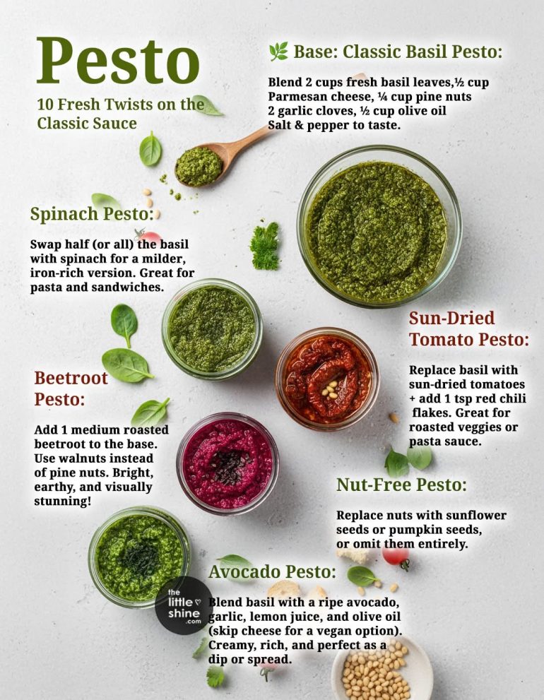🌿 10 Easy Pesto Variants You Can Make at Home - The Little Shine