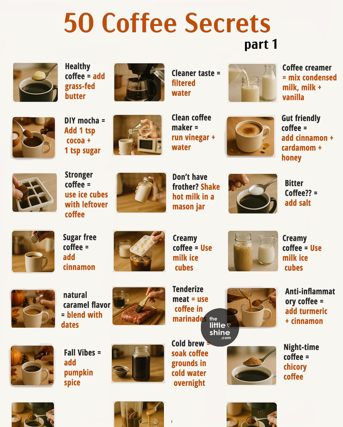 50 COFFEE HACKS -  Part 1