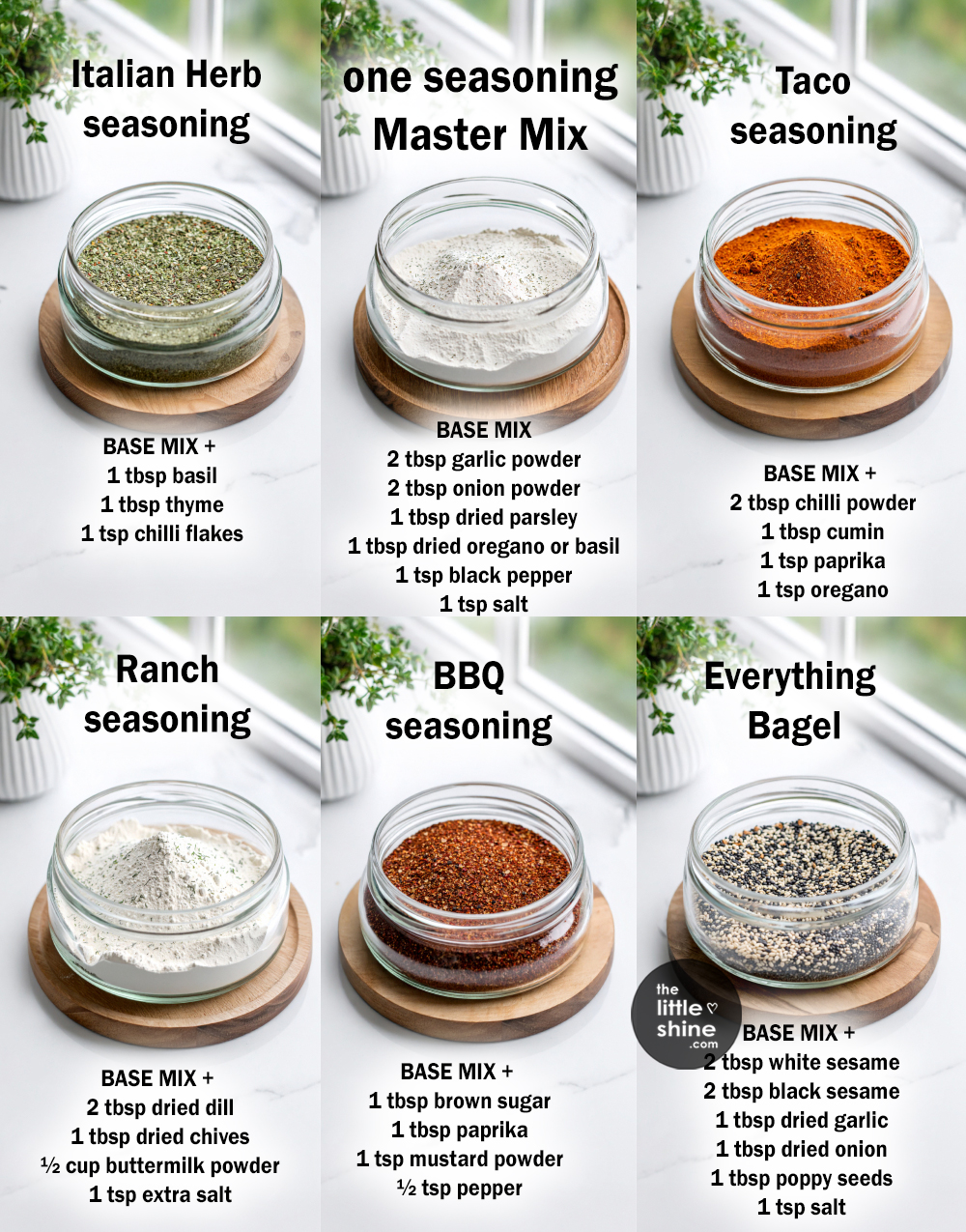 One Base, Many Seasonings: Easy DIY Powder Mixes