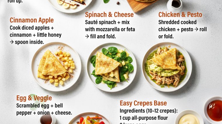 Easy Crepes Recipe + 10 Sweet & Savory Variations