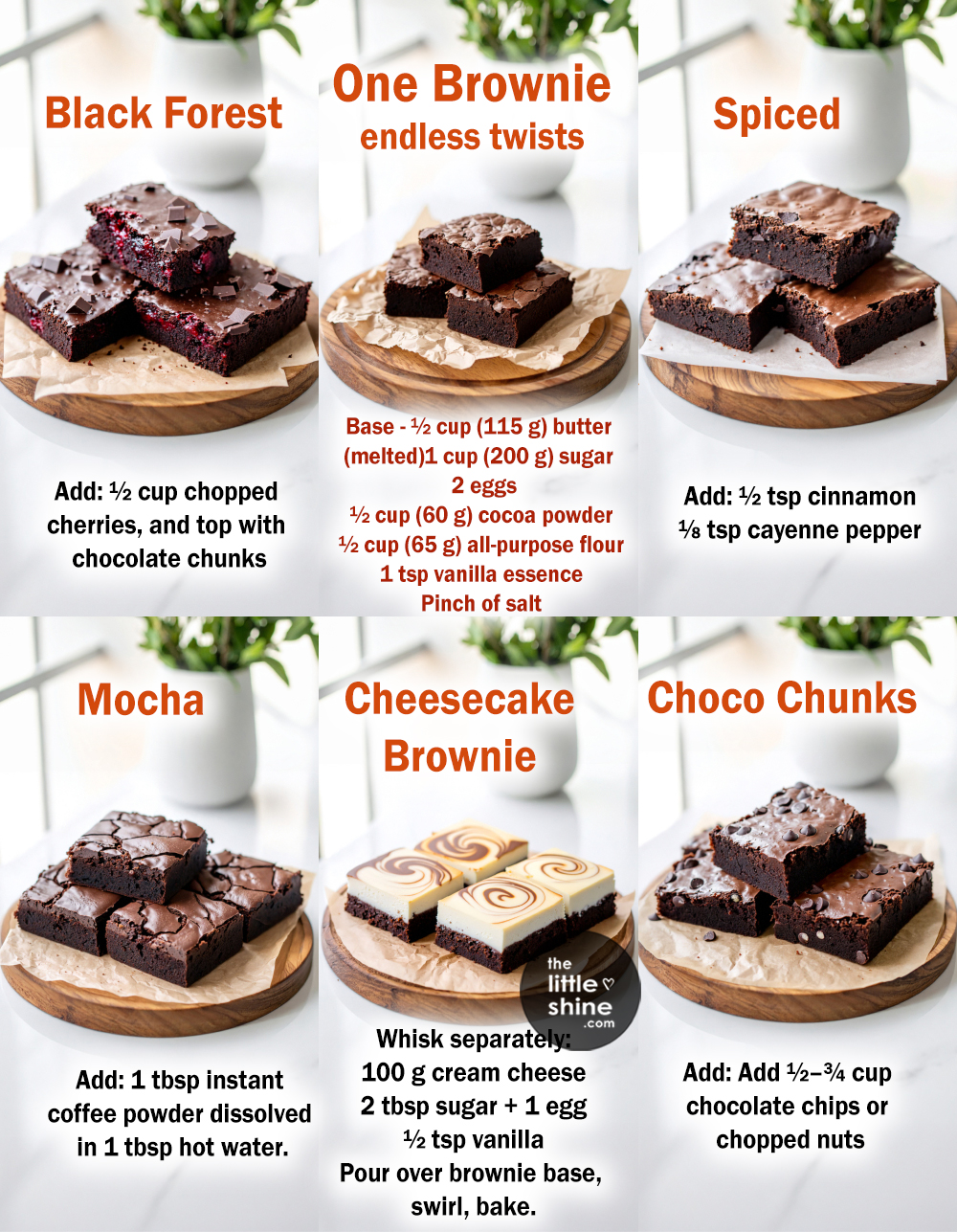 One Brownie Recipe, Endless Flavors