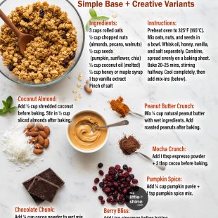 🥣 Granola Made Easy: One Base, Endless Flavor Twists
