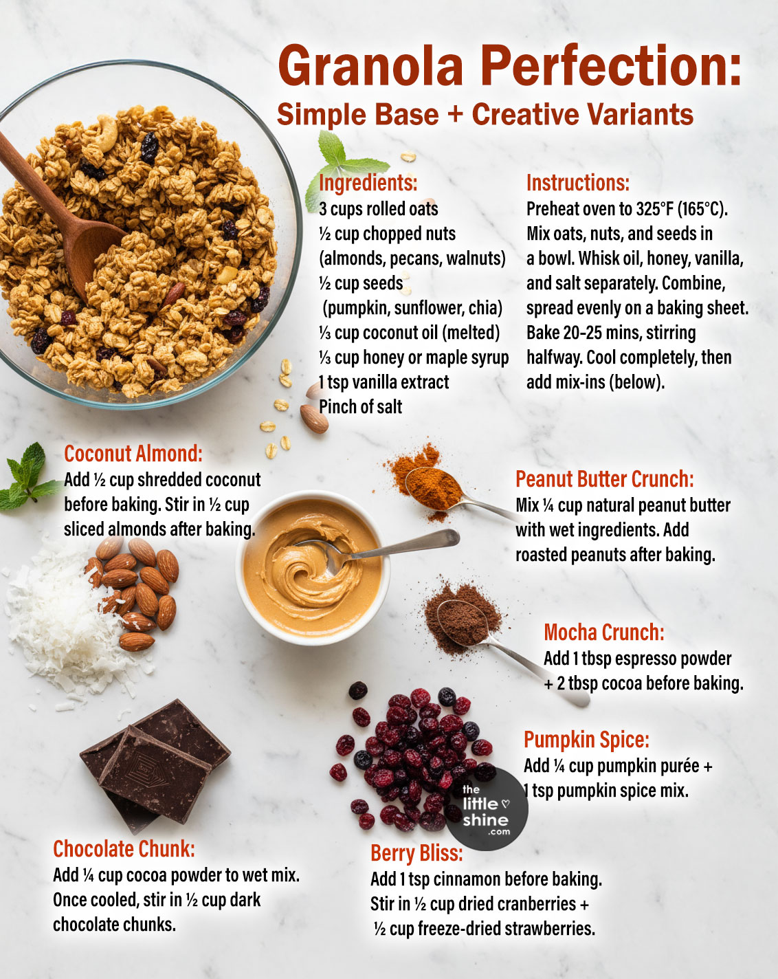🥣 Granola Made Easy: One Base, Endless Flavor Twists