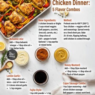 Sheet-Pan Chicken Base + 5 Easy Flavor Variants