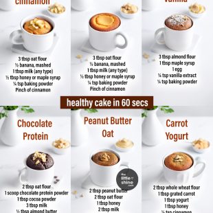 🍰 Healthy Mug Cake Recipes (Microwave, Air Fryer, Oven & Stovetop Methods)