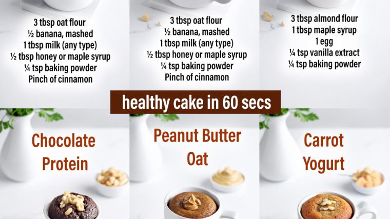 🍰 Healthy Mug Cake Recipes (Microwave, Air Fryer, Oven & Stovetop Methods)