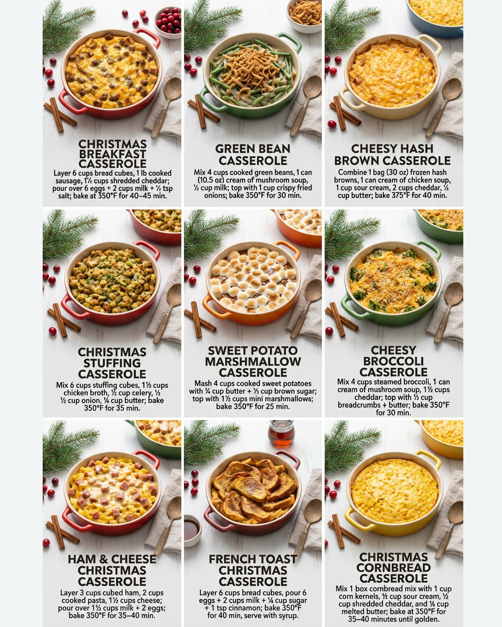 9 Classic Christmas Casserole Recipes for a Cozy Holiday Table