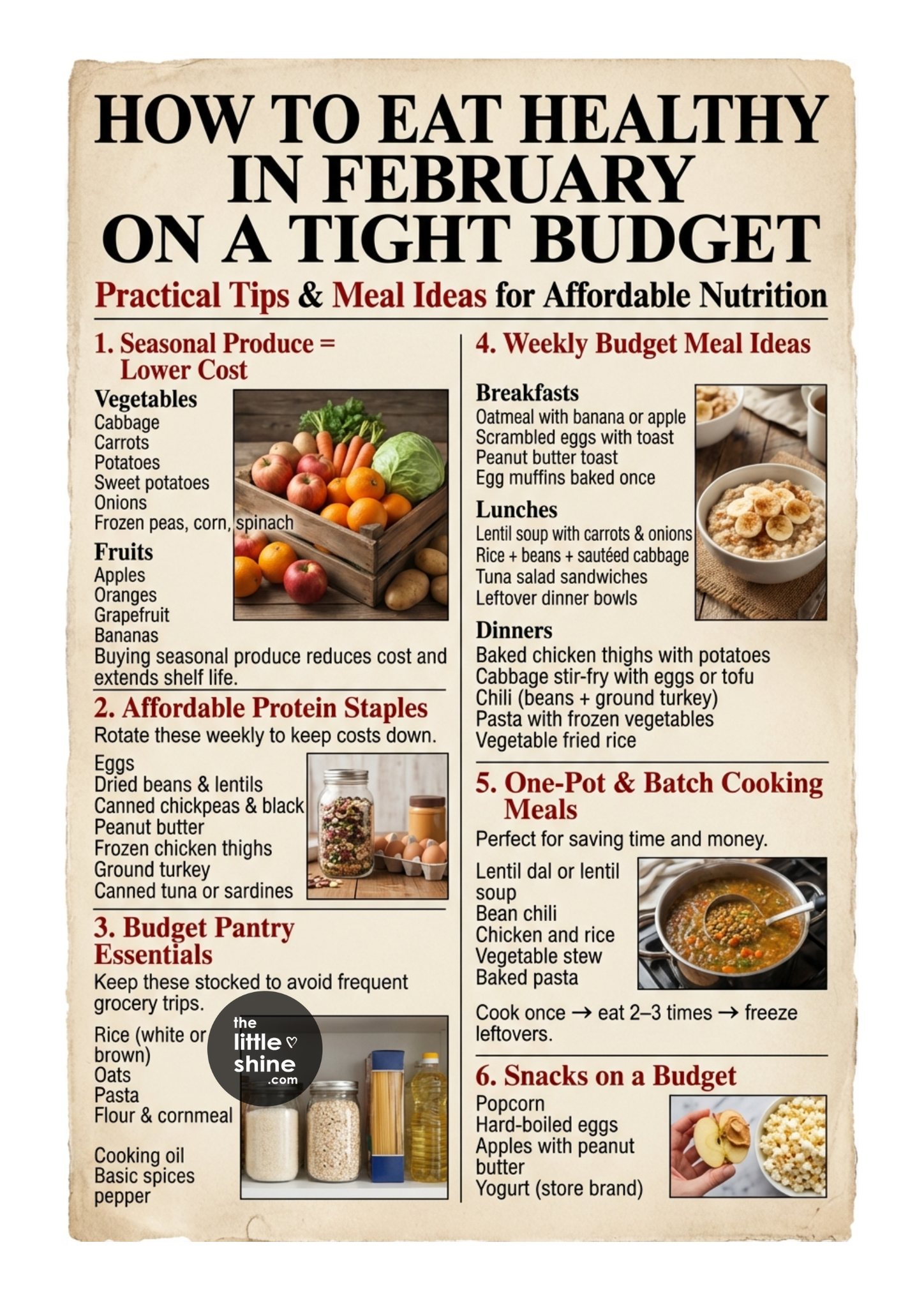 How to Eat Healthy in February on a Tight Budget