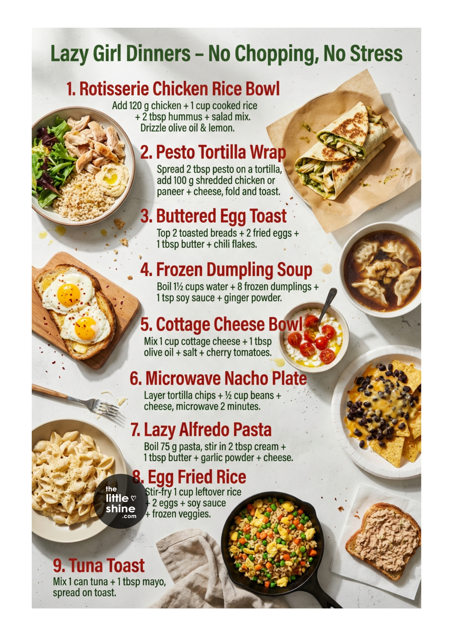 Lazy Girl Dinners – No Chopping, No Stress