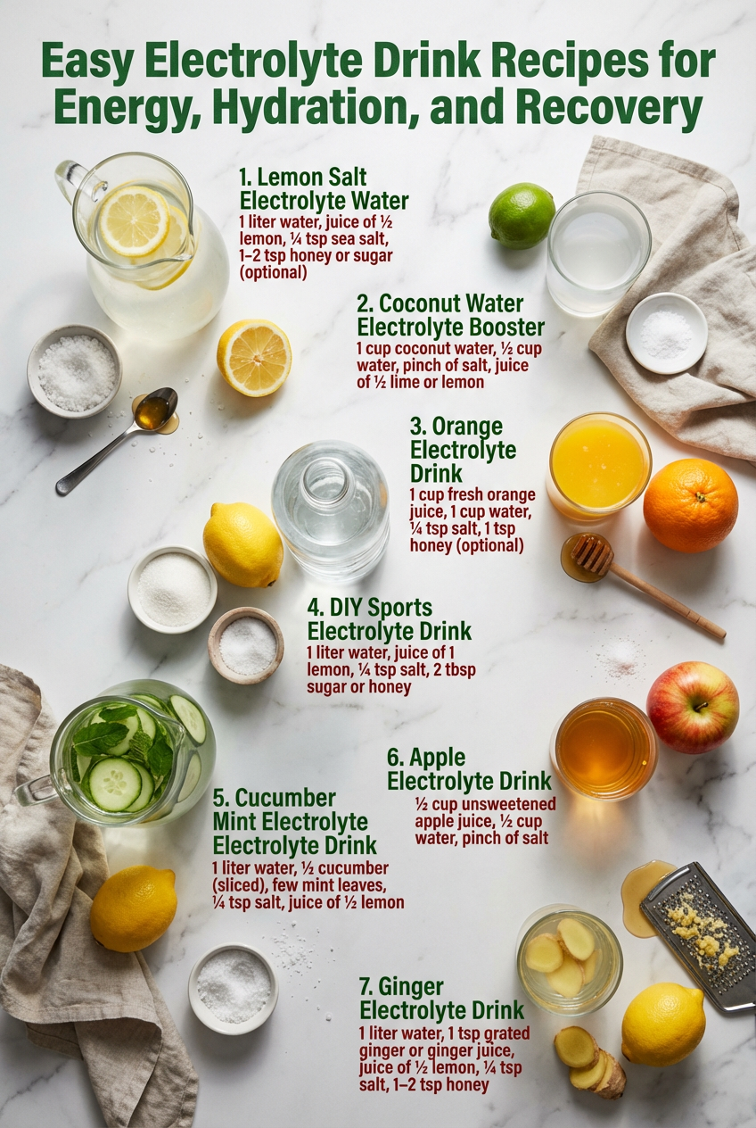 Homemade Electrolyte Drinks: Easy Recipes with Exact Quantities