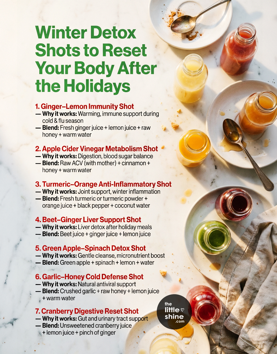 Winter Detox Shots for the US: Simple Daily Boosts for Immunity, Digestion, and Energy