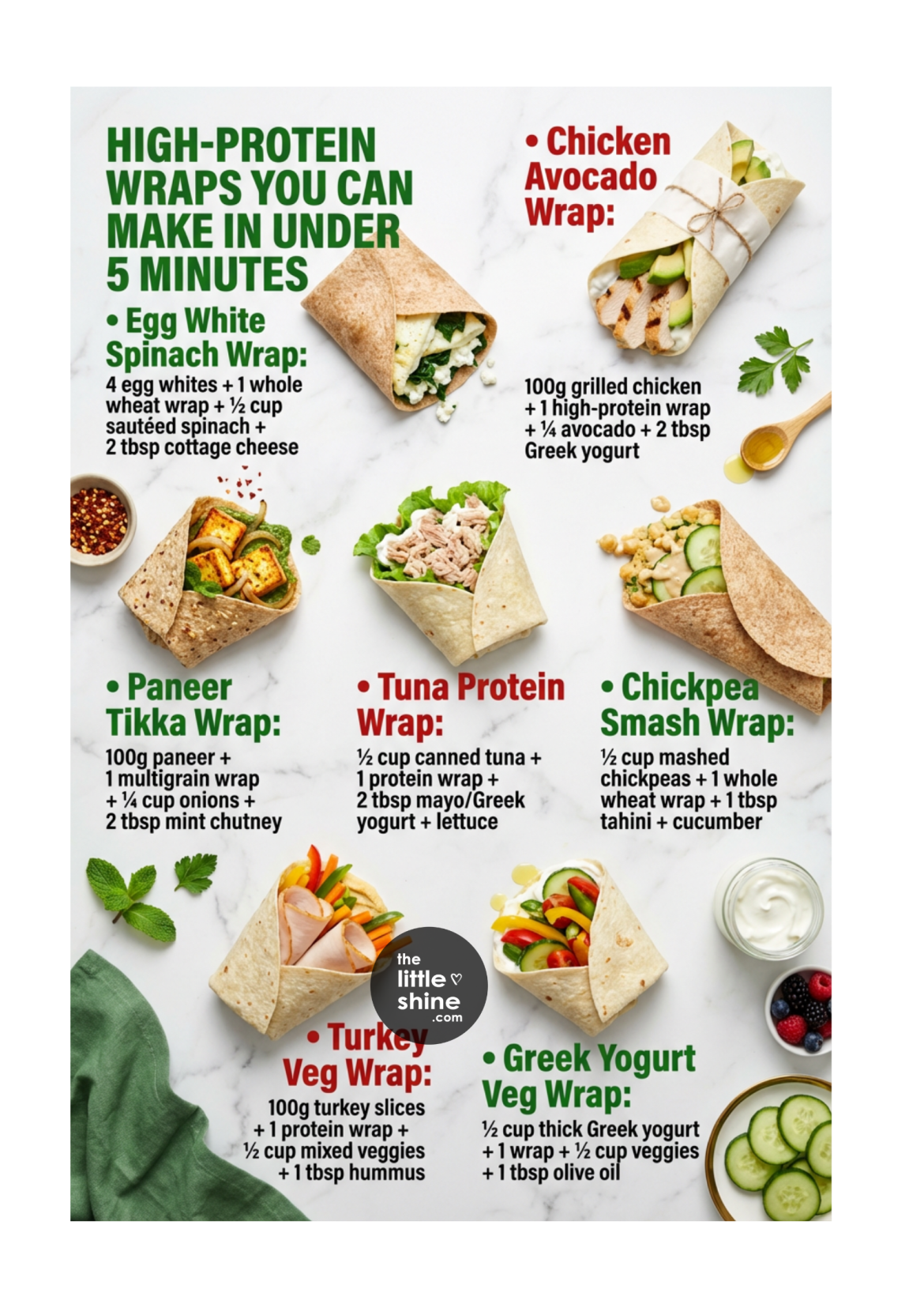 7 High-Protein Wraps You Can Make in Under 5 Minutes - The Little Shine