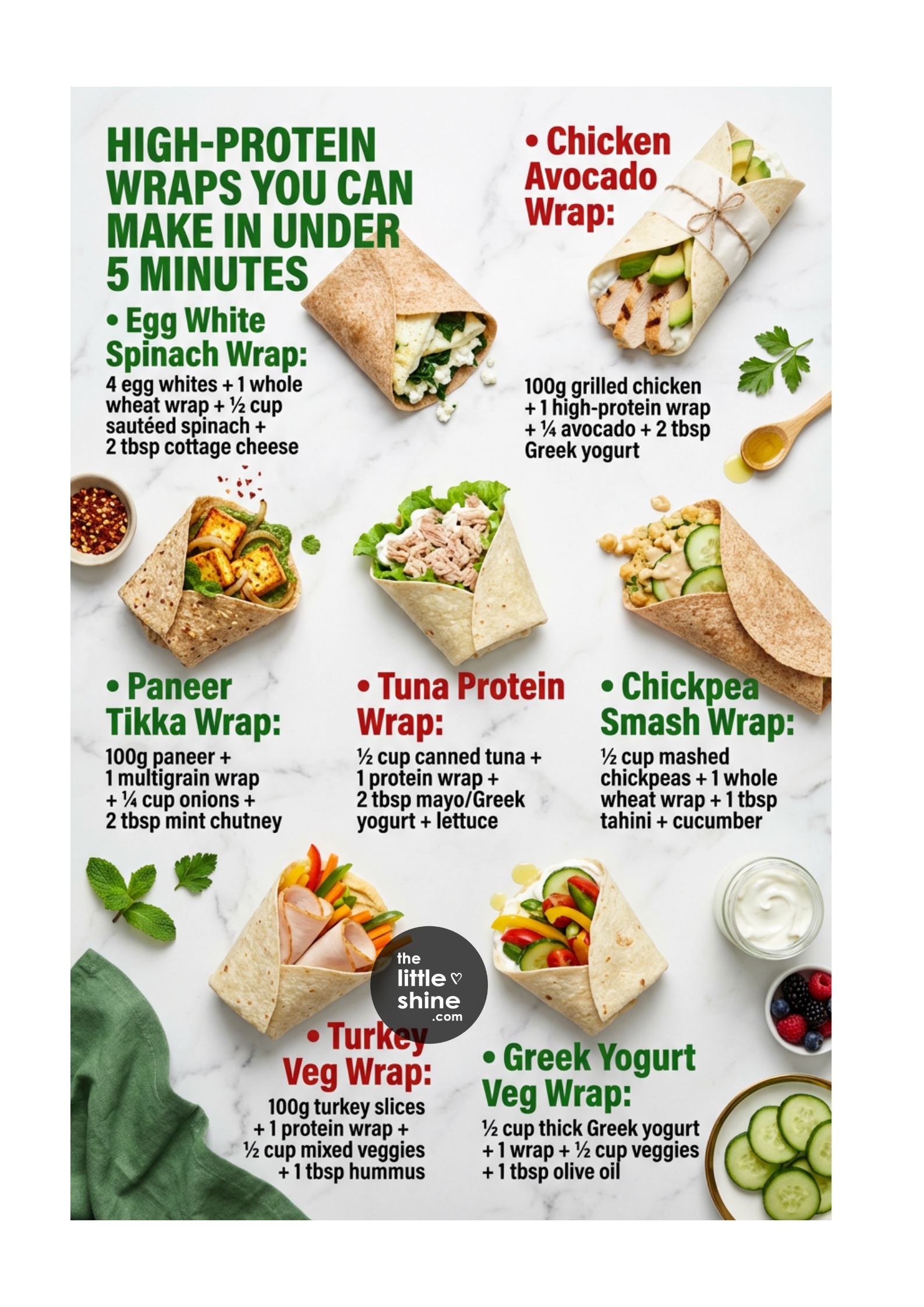 High-Protein Wraps You Can Make in Under 5 Minutes (7 Easy Recipes)