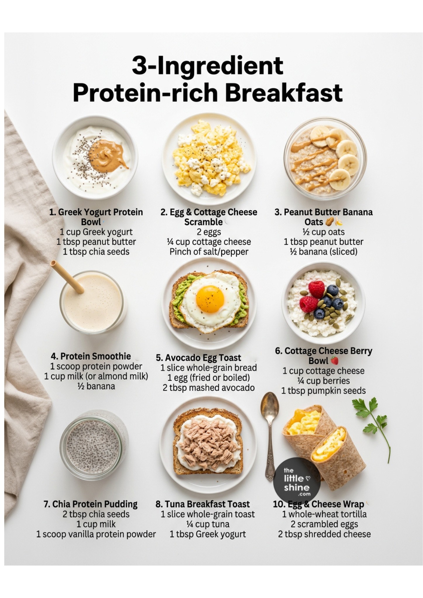 10 Easy 3-Ingredient Protein-Rich Breakfast Ideas