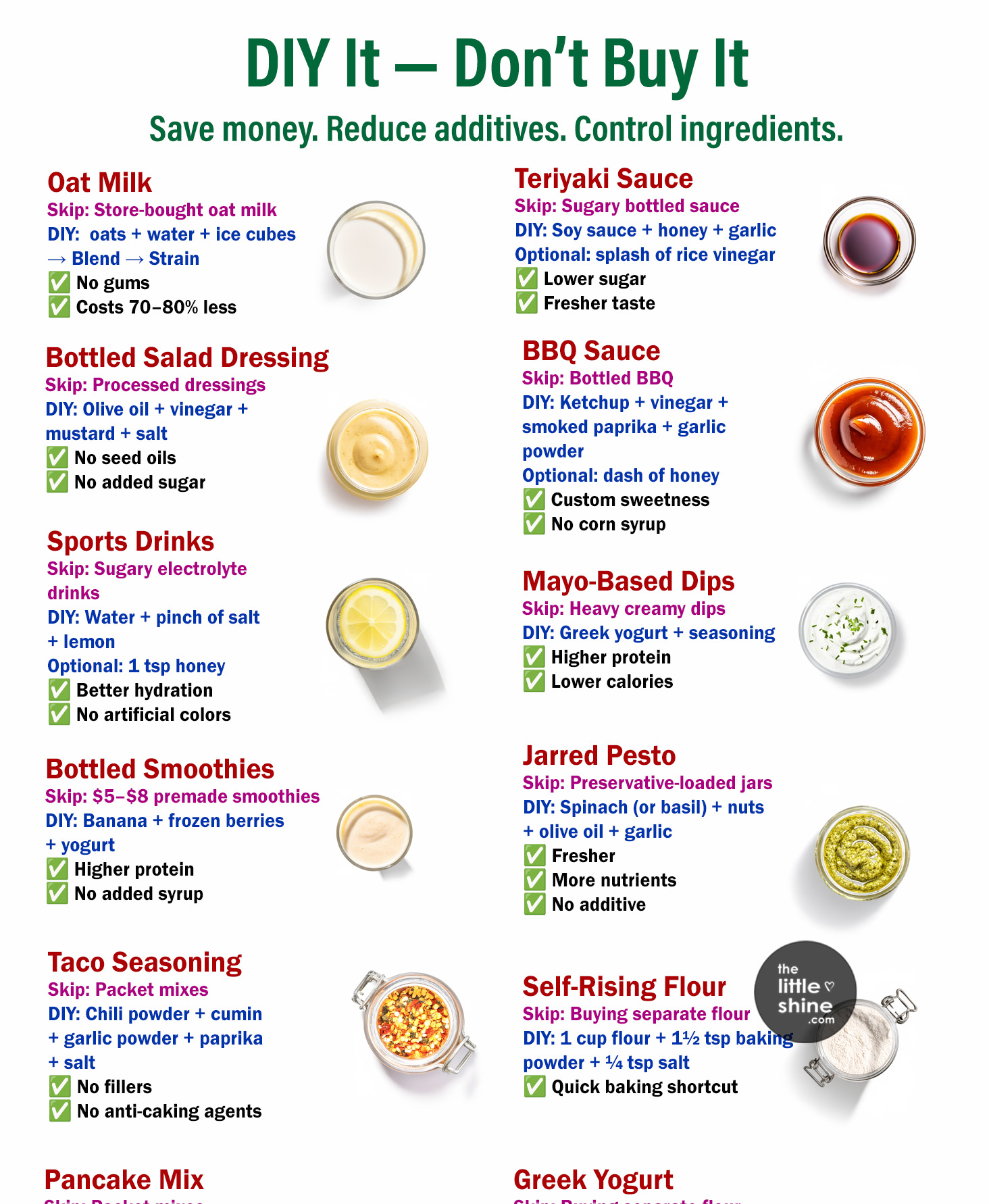 DIY It — Don’t Buy It - Save money. Reduce additives. Control ingredients.