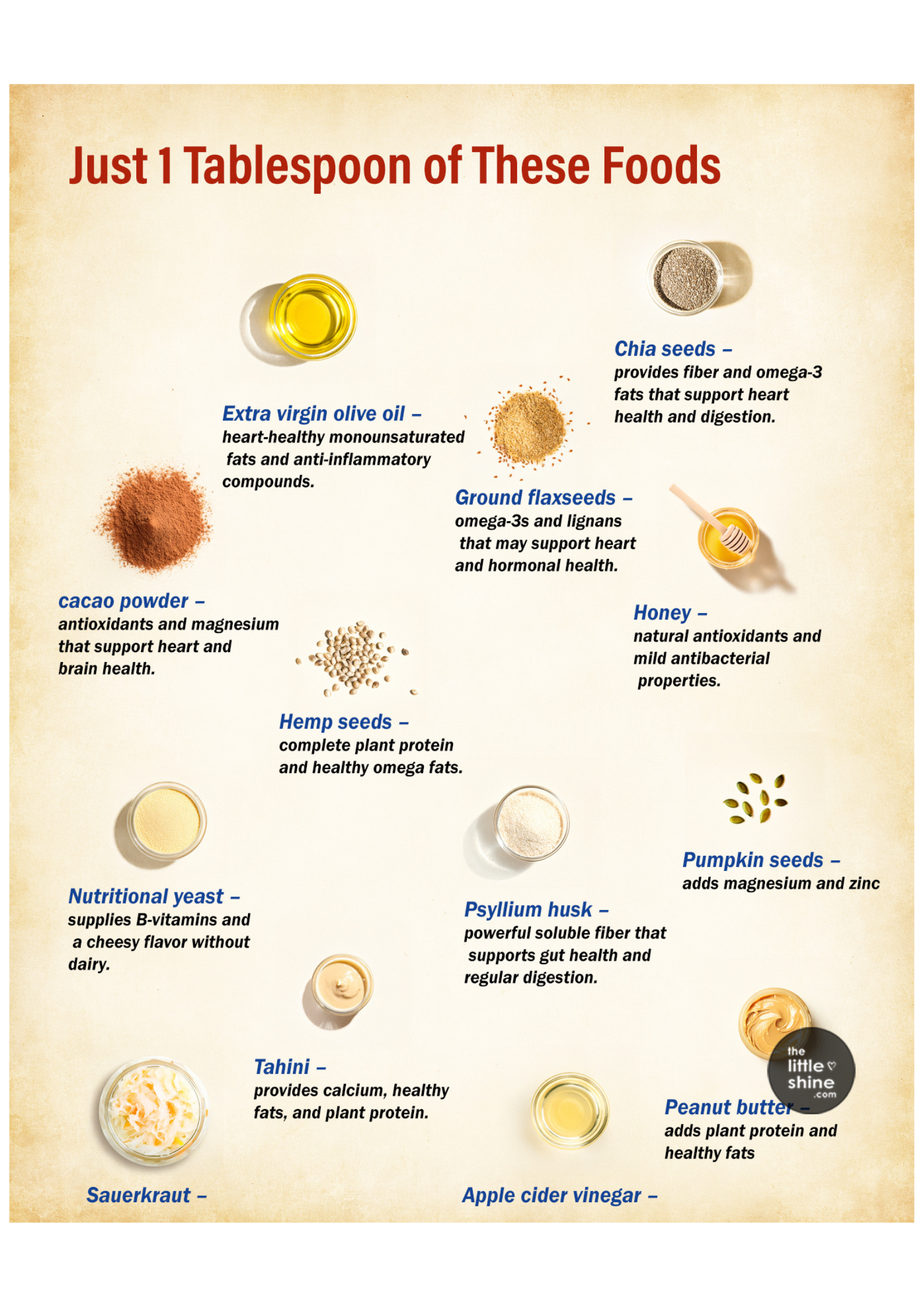 30 Foods Where Just 1 Tablespoon Makes a Difference