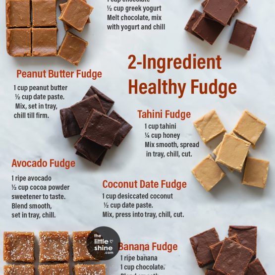 🍫 2-Ingredient Healthy Fudge Recipes