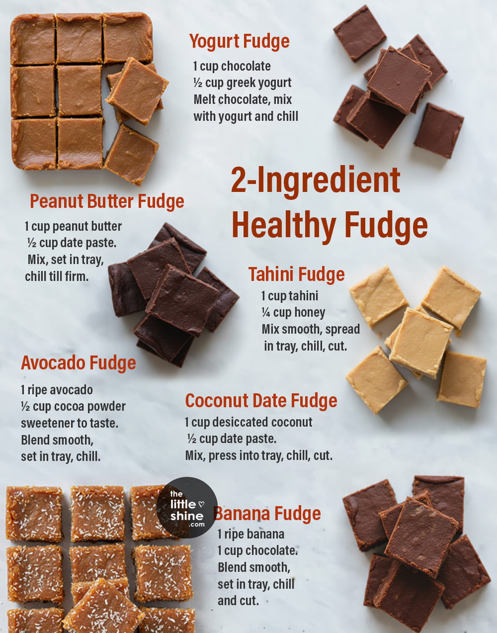 🍫 2-Ingredient Healthy Fudge Recipes