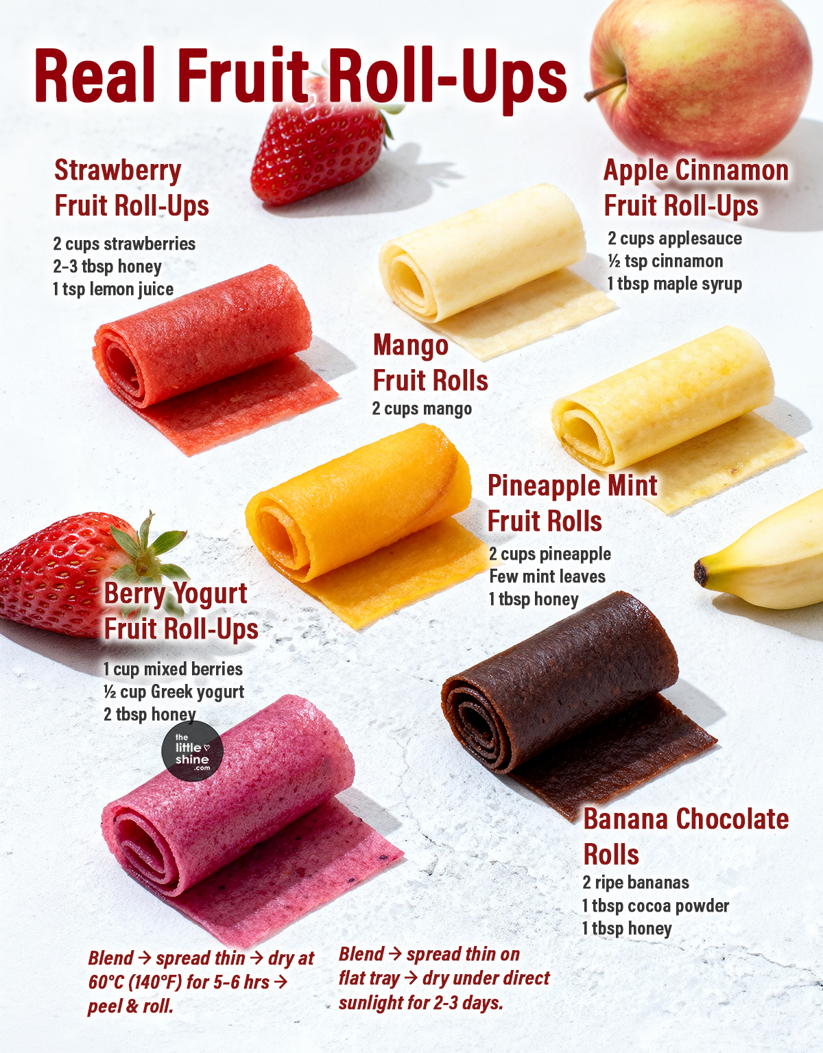 Real Fruit Roll-Ups (Healthy, No Preservatives)
