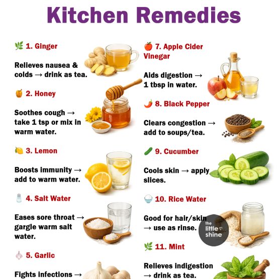 🏡 20 Easy Kitchen Remedies for Everyday Health