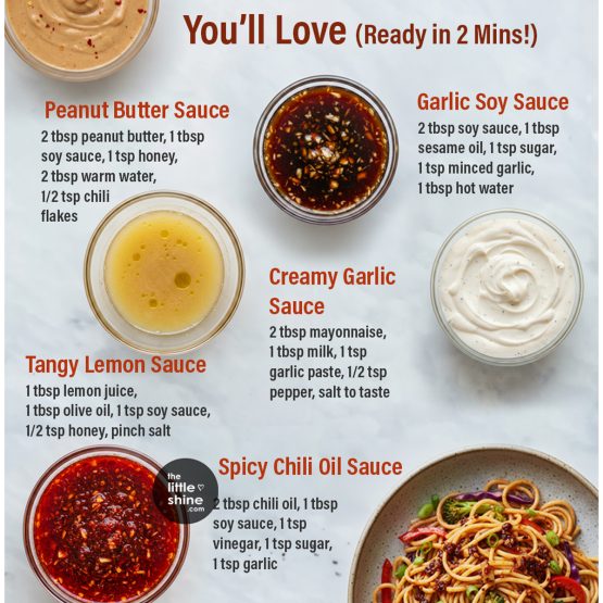 🍜 5 Easy Pour-Over Noodle Sauce Recipes - ready in 2 mins