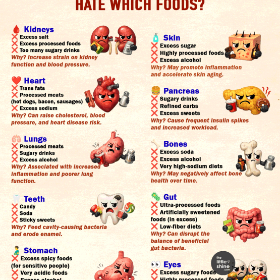 Which Organs Hate Which Foods?