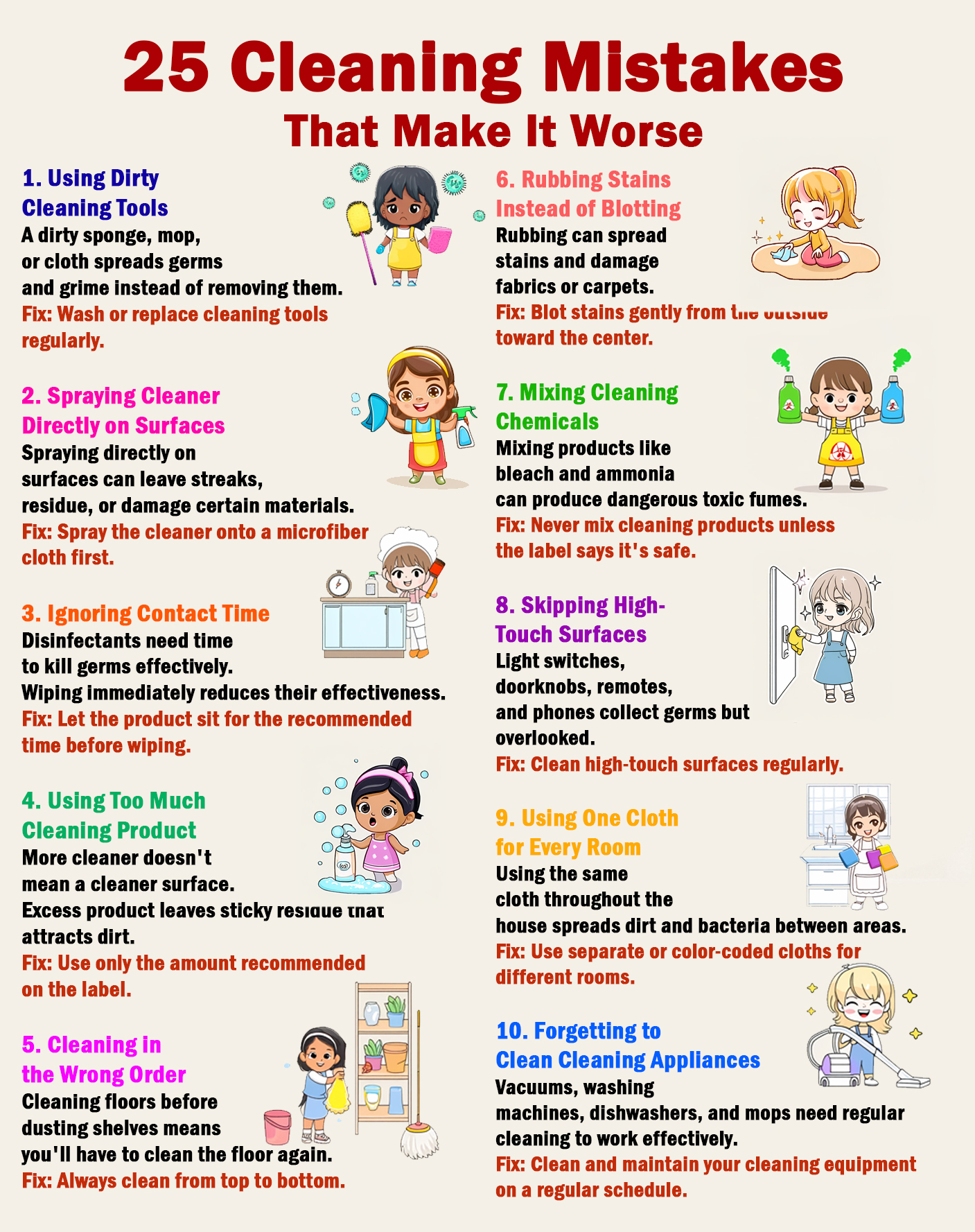25 Cleaning Mistakes That Make Your Home Dirtier (And How to Avoid Them)