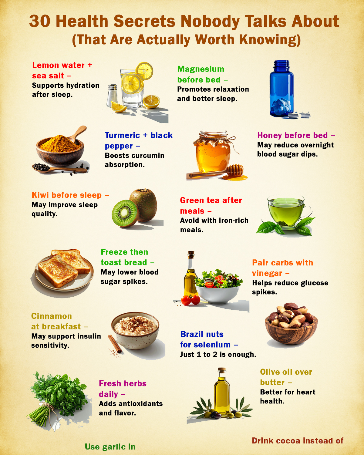 30 Health Secrets Nobody Talks About